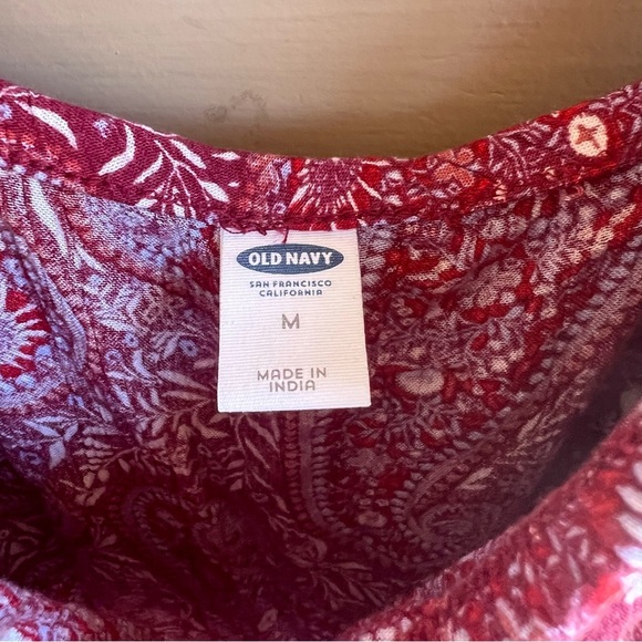 Old Navy Paisley Jumpsuit - Size M - Boho Casual Spring - Picture 3 of 6